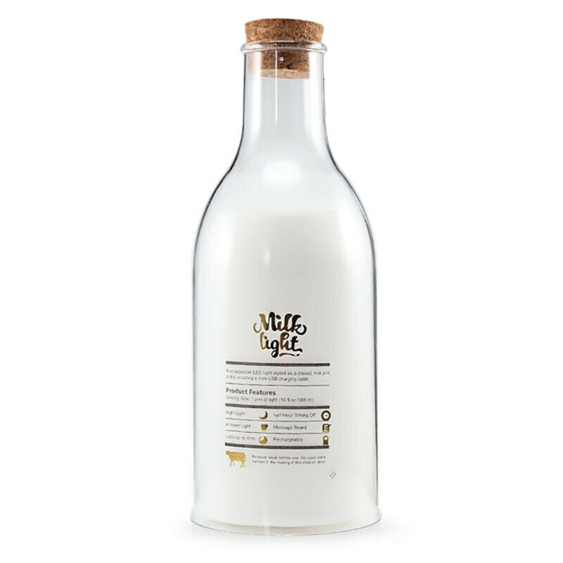 Usb Charging Led Bedside Lamp Milk Bottle Diy Message Night Light With Timi O3T7