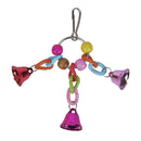 Pet parrot bird climb chew toys bell swing cage hanging cockatiel parakeet M&O