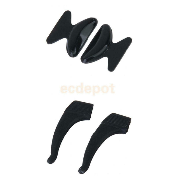 Pair 2.5mm Silicone Stick On Nose Pad + Ear Hook Holder for Glasses Spectacles