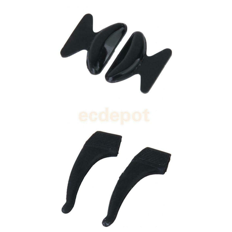 Pair 2.5mm Silicone Stick On Nose Pad + Ear Hook Holder for Glasses Spectacles