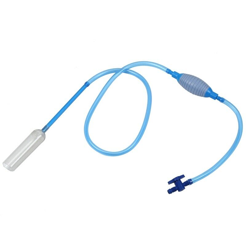 Aquarium Switch Control Water Siphon Vacuum Pump, Blue X4S4