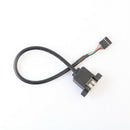 9 Pin Motherboard Header To 2 Port Dual USB 2.0 Cable With Screw Panel Holes