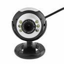 Web Camera LED Night Vision USB Webcam with Microphone for Windows 8 7