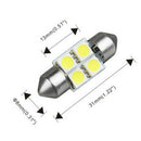 14PCS White LED Interior Package Kit For T10 36mm Map Dome License Plate Bulb ^