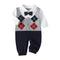 Cute Faux Two Piece Autumn Baby Romper Boys Cute Bow Tie Playsuit (18-24M) A#S