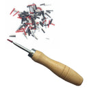 Racket Eyelet Remover Wooden Handle Length 3.93 Inches Stringers Accessories