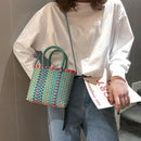 Fashion Summer Beach Bag Color Straw Bag Lady Travel Mobile Handbag Girl Ha