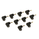 10 Pack Female Male Right Angle Power Supply Plug Adapter Part without Cable