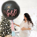 Boy Or Girl Balloon Gender Reveal Baby Shower Confetti Black Latex Ballon Pa Hn