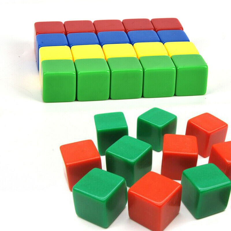 10Pcs 16MM Blank Dice Paintless Plain Poker Dice Chess Teaching Dice@