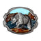 Novelty Bear Shape Belt Buckle Metal Painting Classic Women Multicolor
