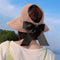 Women Fashion Summer Round Foldablet Sunscreen Ultraviolet Beach Straw Hat