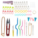 56 pcs Crochet Hook Knit Yarn Weave Knitting Needle Clip Marker Tool BX