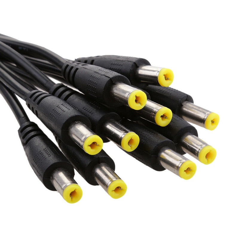 10Pcs 12V 5.5x2.1mm Male DC Power Socket Jack Connector Cable