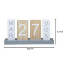 Wooden Calendar Desktop Display Perpetual Calendar Living Room Bedroom Home