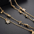 Multi-layer Moon Star Pendant Necklace Clavicle Chain Jewelry (Style 2) A