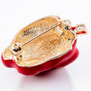 Vivid Green Pepper Brooch Pin Shape Brooch Hijab Needle Red Vegetable Brooc