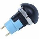 On-Off Latching Waterproof 12mm Push Button Switch SPST 2A IP67, Black