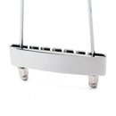 Chrome 6 String Guitar Tailpiece Open Frame Bridge For Archtop Guitar