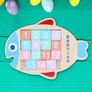 Fish Plate Number Wooden Board Montessori Toys Early Education Math Toys