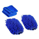 Car wash Cleaning tool,2 Pack Wash Gloves With 2pcs Cleaning Cloth For Car