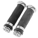 Pair Motorcycle ATV Dirt Bike Handle Bar Hand End Grips Silver135x42x42mm