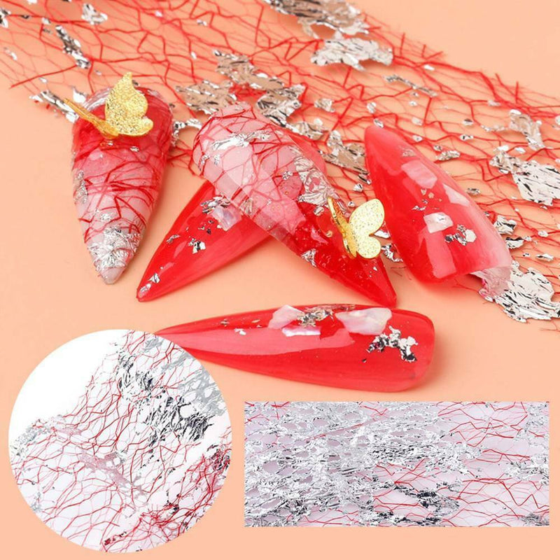 Nail Foils Lace Fragments Glitter Series Nail Art Stickers Transfer Decals Decor