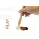 Coffee Grinder Cleaning Brush, Heavy Wood Handle & Natural Bristles Wood Dusting