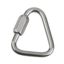 3pcs Stainless Steel Triangle Carabiners 12KN Climbing Arborist Rappelling