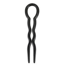 1 Set (3 pieces) Magic Plastic U Shaped Hair Needle Hair Braid, Black