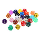 25Pc Acrylic D12 Dices for Dungeons &Dragons D&D TRPG Adults Pub Bar Fun