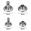 180* 6/8mm Leather Rivets Double Cap Rivet Tubular Metal Studs+Fixing To UXC