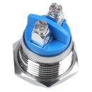 5X(16mm High Round High Round Momentary Metal Push Button Switch E4N6)