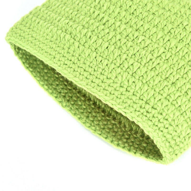 Unisex Balaclava Monster Shrek Wool Winter Knitted Hats Green Party Funny Ca Bj