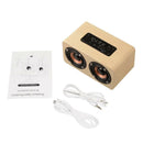 Fashion Style Wood Portable Wireless Bluetooth Speaker 3.5mm AUX Audio