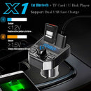 2018 New X1 Car Bluetooth Hands-free FM Transmitter USB Charger MP3 Music P E8S2