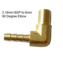 10x 1/8 BSP To 6mm Brass 90 Degree Male Elbow Barbed Hose Tail Pipe Fittings