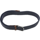 Men Casual Canvas Belt Elastic Rubber Concise Belt Metal Buckle Belt Blue w I4R4
