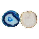 2 Pieces Colorful 80-100mm Agate Quartz Crystal Slices Coaster Home Ornament