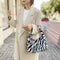 Women Winter Fur Handbag Plush Soft Shoulder Underarm Bag (White Zebra)