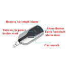 48V-72V Electric Scooter Bike Alarm Vibration Security System Remote Control