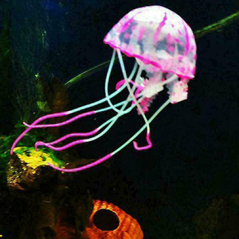 1XArtificial Fluorescence Simulation Jellyfish Aquarium Fish Decor Ornament L5G7