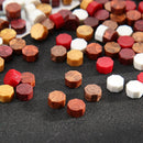 100pcs Retro Octagon Sealing Wax Grain Fire Painting Pill Stamping Envelope