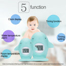 Whale Digital Electronic Timing Light Alarm Baby Bath Water Thermometer Deluxe