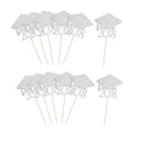 20pcs Pack 2018 Graduation Cap Cupcake Picks Cake Toppers Decor