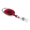 Oval retractable reel and name plate clip M1N4