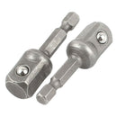 2x Impact Driver Drill 1/4 inch to Hex Shank 1/2 inch Chuck Socket Adapter