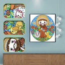 5D DIY Special Shaped Diamond Painting Cartoon God Cross Stitch Mosaic Kit