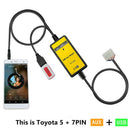 5+7Pin USB AUX Mp3 Player Adapter Car Digital Music Cd Changer Adapter for