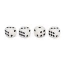 4PCS 14mm Fillet Black Pips Luminous Dice 6 Side For Boardgame Night Bar KTV Gn